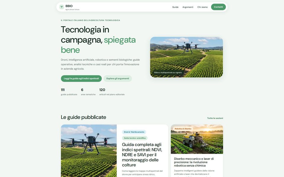bbio.it home page, Agricoltura Futura
