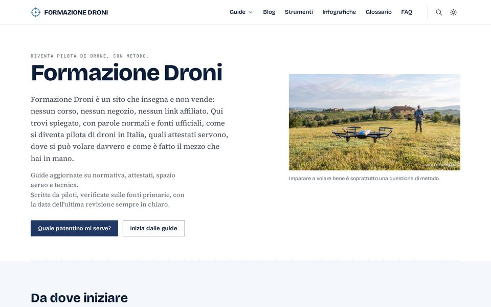 formazionedroni.it home page